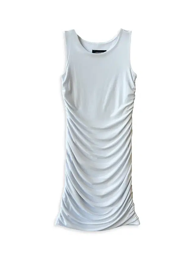 Un Deux Trois Girl's Ruched Knit Minidress - White