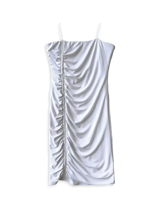 Un Deux Trois Girl's Ruched Dress - White