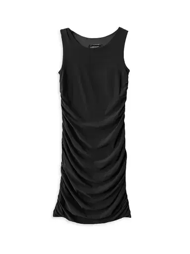 Un Deux Trois Girl's Ruched Knit Minidress - Black - Size 16 | Thumbnail 1