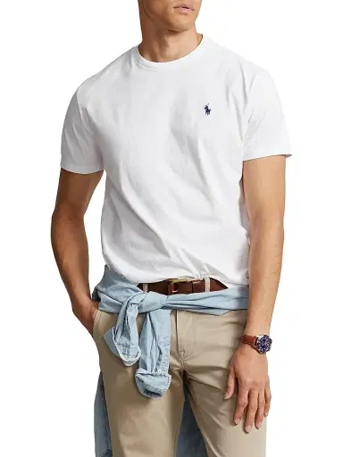 Polo Ralph Lauren Men's Jersey Crewneck Classic-Fit T-Shirt - White - Size XXL | Thumbnail 3
