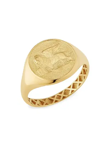 Oradina Women's 14K Yellow Gold Flying Lion Signet Ring - Gold | Thumbnail 1 Oradina Women's 14K Yellow Gold Flying Lion Signet Ring - Gold | Thumbnail 1