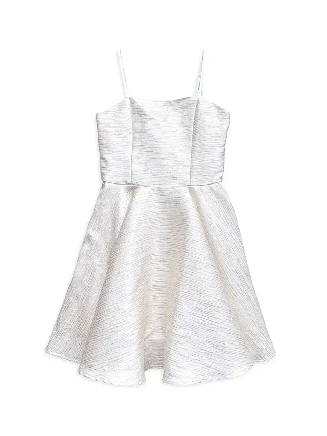 Un Deux Trois Girl's Satin Fit & Flare Dress -