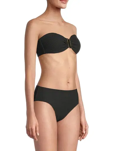 Change of Scenery Women's Cindy Bandeau Bikini Top - Black Texture - Size Large | Thumbnail 4 Change of Scenery Women's Cindy Bandeau Bikini Top - Black Texture - Size Large | Thumbnail 4