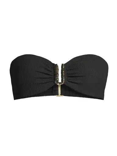 Change of Scenery Women's Cindy Bandeau Bikini Top - Black Texture - Size Large | Thumbnail 1 Change of Scenery Women's Cindy Bandeau Bikini Top - Black Texture - Size Large | Thumbnail 1