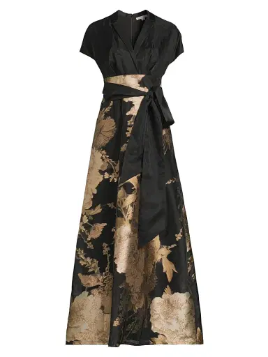 Kay Unger Women's Samira Metallic Floral Gown | Thumbnail 1 Kay Unger Women's Samira Metallic Floral Gown | Thumbnail 1