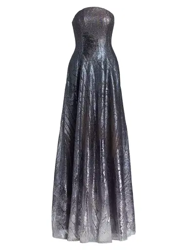 Rene Ruiz Collection Women's Sequin-Embroidered A-Line Strapless Gown | Thumbnail 1 Rene Ruiz Collection Women's Sequin-Embroidered A-Line Strapless Gown | Thumbnail 1
