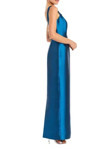 Mestiza New York Women's Eve Embellished Satin Caplet Column Gown | Thumbnail 3