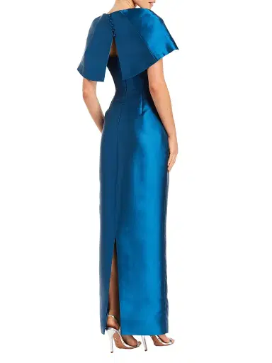 Mestiza New York Women's Eve Embellished Satin Caplet Column Gown | Thumbnail 5