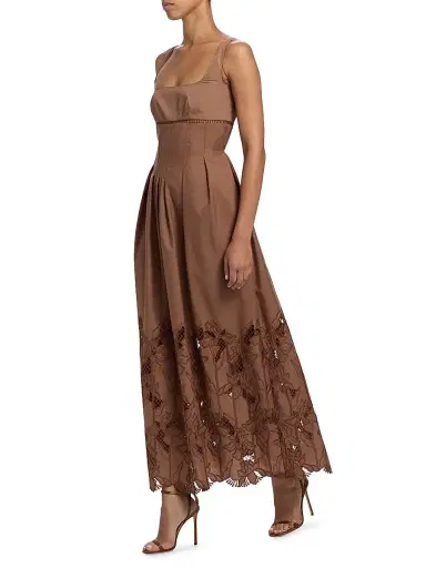 Sabina Musáyev Women's Amani Darted Poplin Maxi Dress | Thumbnail 2