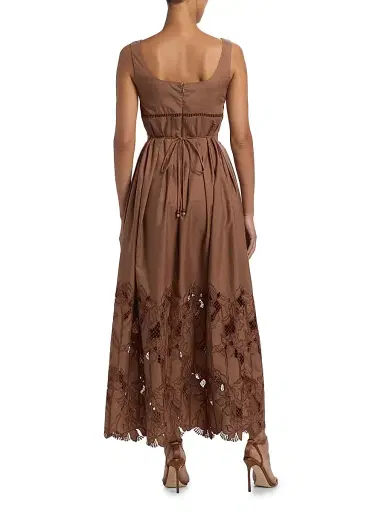 Sabina Musáyev Women's Amani Darted Poplin Maxi Dress | Thumbnail 5