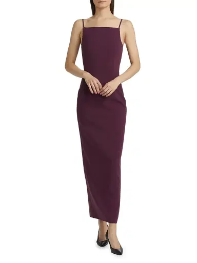 Prabal Gurung Women's Square Neck Maxi Dress - Plum | Thumbnail 3 Prabal Gurung Women's Square Neck Maxi Dress - Plum | Thumbnail 3