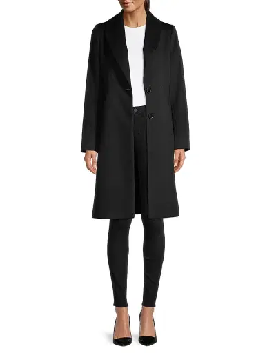 Sofia Cashmere Women's Wool-Blend Coat - Black - Size 8 | Thumbnail 2 Sofia Cashmere Women's Wool-Blend Coat - Black - Size 8 | Thumbnail 2