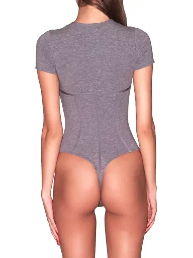 Fleur du Mal Women's Stretch Cotton T-Shirt Bodysuit | Thumbnail 5 Fleur du Mal Women's Stretch Cotton T-Shirt Bodysuit | Thumbnail 5