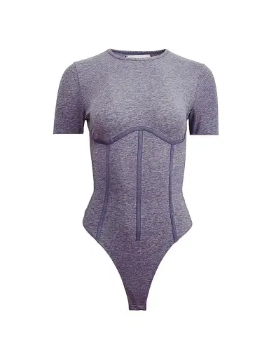 Fleur du Mal Women's Stretch Cotton T-Shirt Bodysuit | Thumbnail 1 Fleur du Mal Women's Stretch Cotton T-Shirt Bodysuit | Thumbnail 1