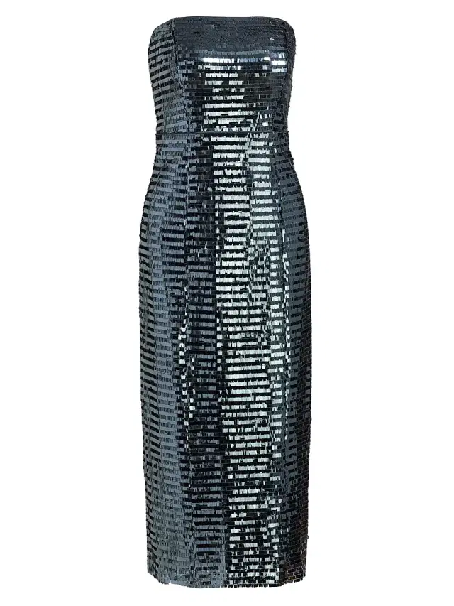 Cami NYC Women's Circe Sequined Strapless Midi-Dress - Coal