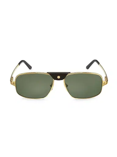 Cartier Men's Santos 60MM Rectangular Sunglasses | Thumbnail 2 Cartier Men's Santos 60MM Rectangular Sunglasses | Thumbnail 2