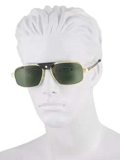 Cartier Men's Santos 60MM Rectangular Sunglasses | Thumbnail 4 Cartier Men's Santos 60MM Rectangular Sunglasses | Thumbnail 4