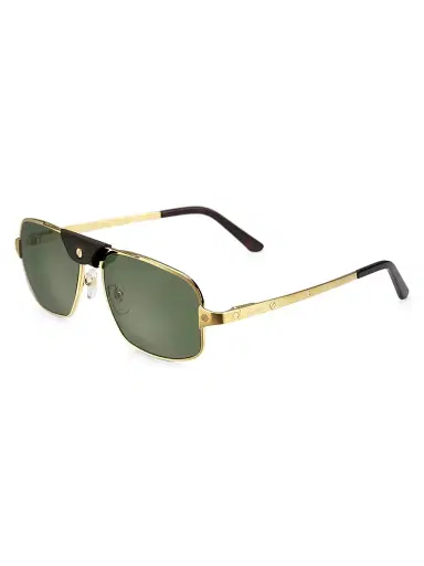 Cartier Men's Santos 60MM Rectangular Sunglasses | Thumbnail 1 Cartier Men's Santos 60MM Rectangular Sunglasses | Thumbnail 1