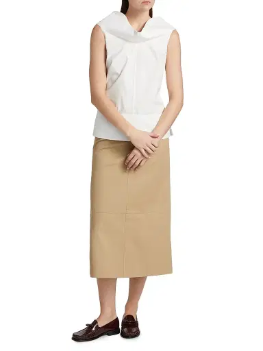 Brandon Maxwell Women's The Bowie Draped Collar Top | Thumbnail 2