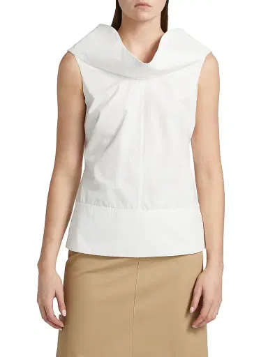 Brandon Maxwell Women's The Bowie Draped Collar Top | Thumbnail 3