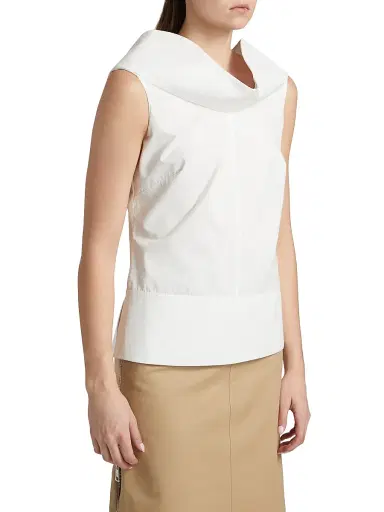 Brandon Maxwell Women's The Bowie Draped Collar Top | Thumbnail 4