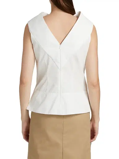 Brandon Maxwell Women's The Bowie Draped Collar Top | Thumbnail 5