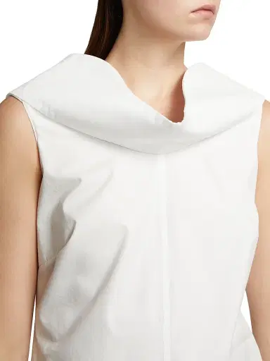 Brandon Maxwell Women's The Bowie Draped Collar Top | Thumbnail 6