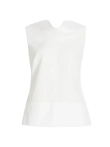 Brandon Maxwell Women's The Bowie Draped Collar Top | Thumbnail 1