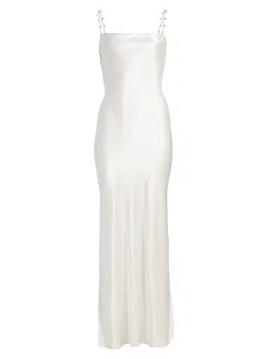 Cami NYC Women's Shallon Embellished-Silk Slip Gown - White - Size Large | Thumbnail 1