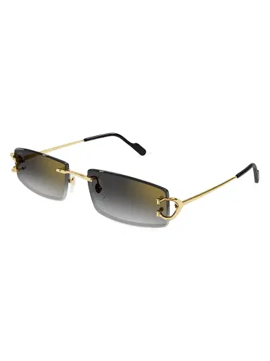 Cartier Men's C Decor 56MM Rectangular Sunglasses | Thumbnail 1 Cartier Men's C Decor 56MM Rectangular Sunglasses | Thumbnail 1
