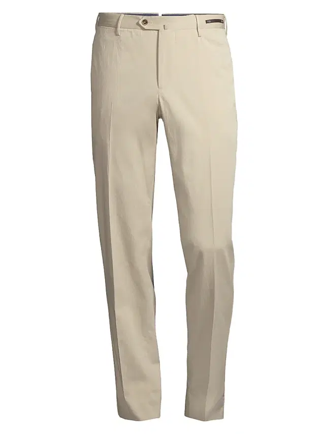 Men's Slim-Fit Silk-Blend SilkOchino Trousers - Sand
