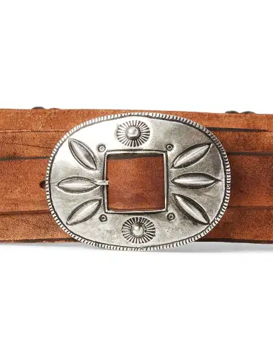 Ralph Lauren Collection Women's Casted Concho Leather Belt - Brown | Thumbnail 4