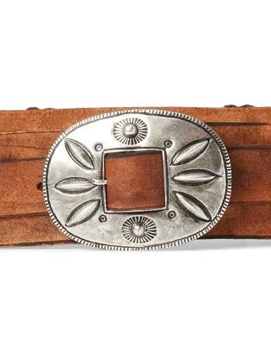 Ralph Lauren Collection Women's Casted Concho Leather Belt - Brown | Thumbnail 5