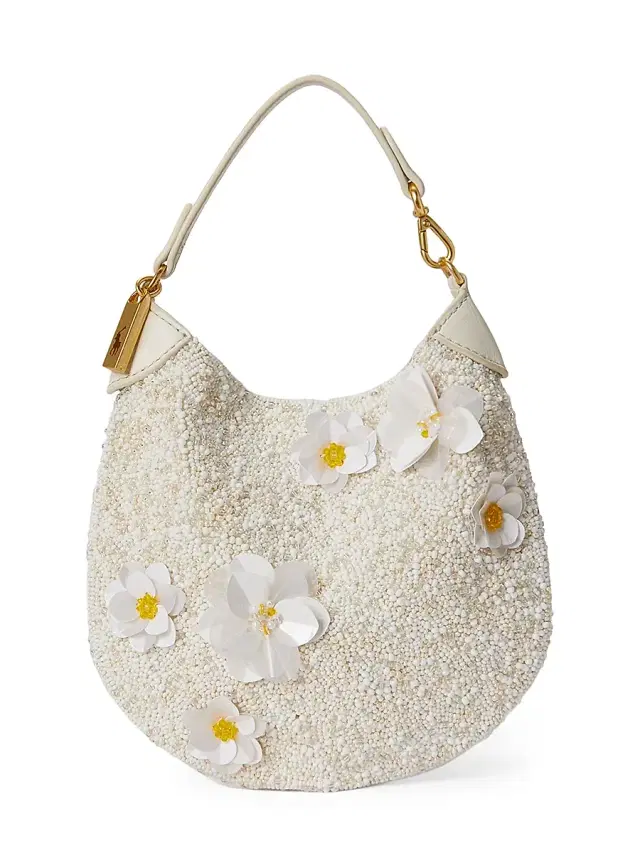 Polo Ralph Lauren Women's Polo ID Floral Beaded Top Handle Bag - Frosting