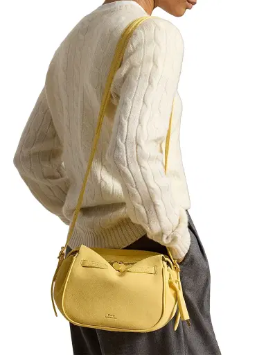 Polo Ralph Lauren Women's Polo ID Mini Suede Satchel | Thumbnail 3 Polo Ralph Lauren Women's Polo ID Mini Suede Satchel | Thumbnail 3