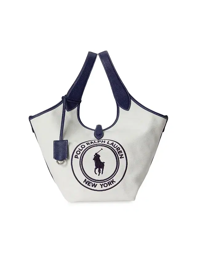 Polo Ralph Lauren Women's Polo Play  Logo Cotton Canvas Tote Bag - Paper