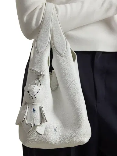 Polo Ralph Lauren Women's Polo Play Medium Leather Tote Bag - Paper | Thumbnail 3