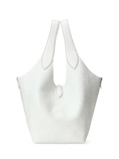 Polo Ralph Lauren Women's Polo Play Medium Leather Tote Bag - Paper | Thumbnail 5
