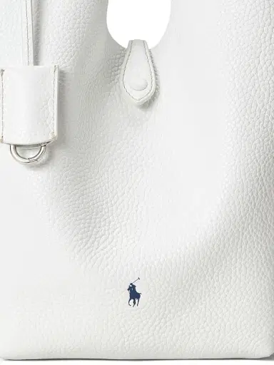 Polo Ralph Lauren Women's Polo Play Medium Leather Tote Bag - Paper | Thumbnail 7