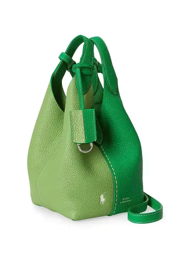 Polo Ralph Lauren Women's Polo Play Small Leather Tote Bag - Parrot Parakeet | Thumbnail 3 Polo Ralph Lauren Women's Polo Play Small Leather Tote Bag - Parrot Parakeet | Thumbnail 3