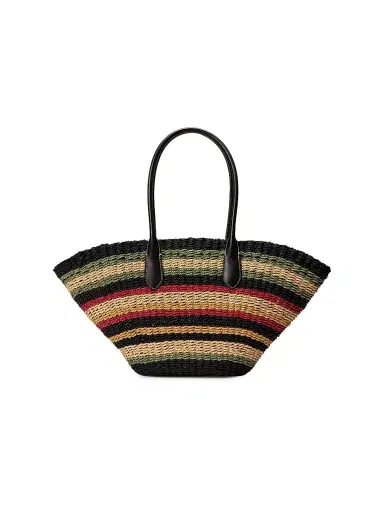 Polo Ralph Lauren Women's Bellport Striped Raffia Tote Bag | Thumbnail 6