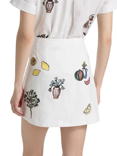 TANYA TAYLOR Women's Agnes Cotton Mini Wrap Skirt | Thumbnail 5 TANYA TAYLOR Women's Agnes Cotton Mini Wrap Skirt | Thumbnail 5