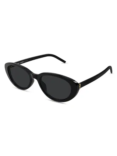 Saint Laurent Women's 55MM Oval Sunglasses - Black | Thumbnail 1