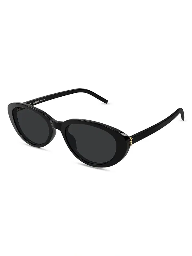 Saint Laurent Women's 55MM Oval Sunglasses - Black
