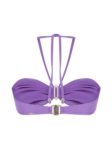PatBo Women's Aurora Lotus Buckle Bikini Top - Lilac - Size XS | Thumbnail 2