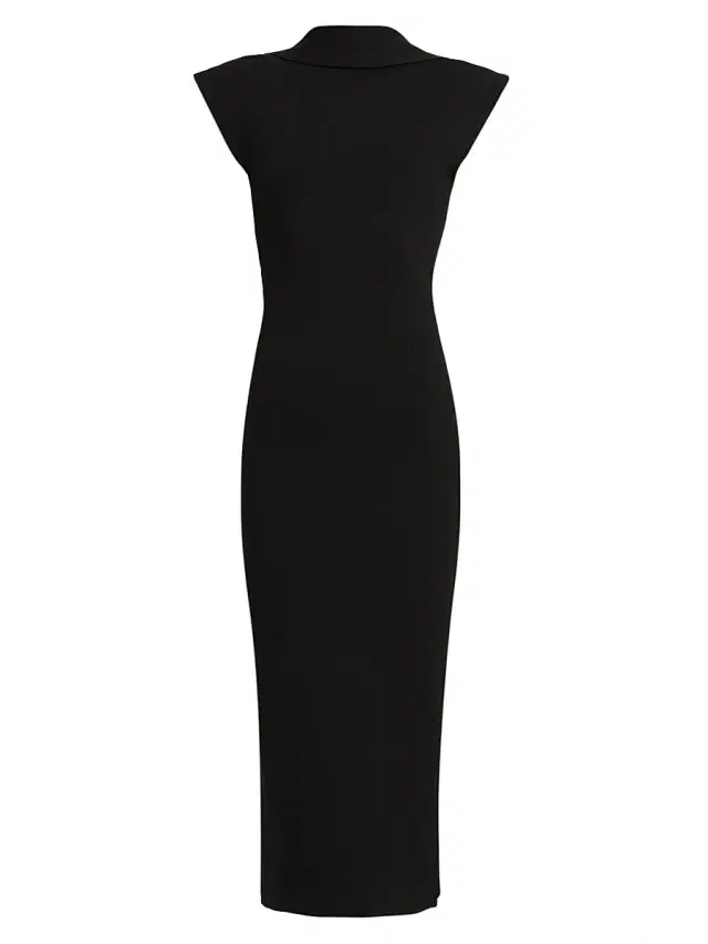 Alberta Ferretti Women's Knit Open Cowlback Midi-Dress