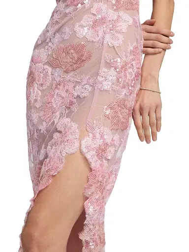 Bronx and Banco Women's Capri Ellie Sequined Gown - Blush | Thumbnail 6 Bronx and Banco Women's Capri Ellie Sequined Gown - Blush | Thumbnail 6