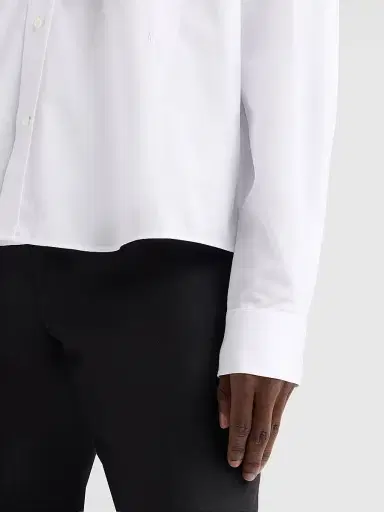 MOSCHINO Men's Cotton Button-Front Long-Sleeve Shirt - White - Size XS | Thumbnail 5 MOSCHINO Men's Cotton Button-Front Long-Sleeve Shirt - White - Size XS | Thumbnail 5
