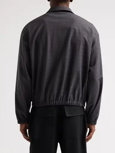 Moschino Men's Tonal-Pattern Wool-Blend Track Jacket - Violet | Thumbnail 3 Moschino Men's Tonal-Pattern Wool-Blend Track Jacket - Violet | Thumbnail 3
