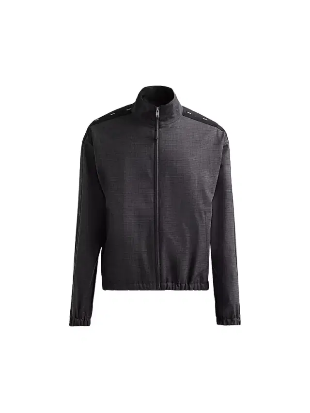 Moschino Men's Tonal-Pattern Wool-Blend Track Jacket - Violet